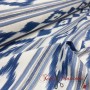 TELA MALLORQUINA IKAT AZUL Y GRIS - TIENDA ONLINE TELAS Y MANTELES