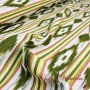 TELA MALLORQUINA IKAT VERDE MULTICOLOR - TIENDA ONLINE TELAS Y MANTELES
