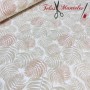 Tela loneta estampada palmeras beige