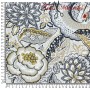 POPELIN ALGODON FLORAL ETERNITY VERDE Y GRIS - TIENDA ONLINE TELAS Y MANTELES