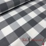 TEJIDO CUADRO VICHY GRANDE GRIS - TIENDA ONLINE TELAS Y MANTELES