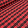 TEJIDO CUADRO ROJO Y NEGRO, REGIONAL ARAGONÉS - TIENDA ONLINE TELAS Y MANTELES