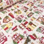 TELA CASITAS DE NAVIDAD  - TIENDA ONLINE TELAS Y MANTELES