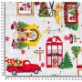 TELA CASITAS DE NAVIDAD  - TIENDA ONLINE TELAS Y MANTELES