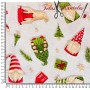 TELA NAVIDAD DUENDES GNOMOS  - TIENDA ONLINE TELAS Y MANTELES