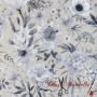 TELA ANTIMANCHAS FLORES GRIS - TIENDA ONLINE TELAS Y MANTELES