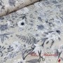 TELA ANTIMANCHAS FLORES GRIS - TIENDA ONLINE TELAS Y MANTELES