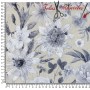 TELA ANTIMANCHAS FLORES GRIS - TIENDA ONLINE TELAS Y MANTELES