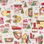 TELA CASITAS DE NAVIDAD ANTIMANCHAS  - TIENDA ONLINE TELAS Y MANTELES