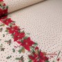 TELA ANTIMANCHAS NAVIDAD FLOR DE PASCUA POINSETTIA  - TIENDA ONLINE TELAS Y MANTELES