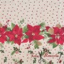 TELA ANTIMANCHAS NAVIDAD FLOR DE PASCUA POINSETTIA  - TIENDA ONLINE TELAS Y MANTELES