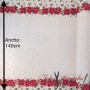 TELA ANTIMANCHAS NAVIDAD FLOR DE PASCUA POINSETTIA  - TIENDA ONLINE TELAS Y MANTELES