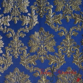 BROCADO LUREX ORO AZUL - TIENDA ONLINE TELAS Y MANTELES