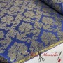 BROCADO LUREX ORO AZUL - TIENDA ONLINE TELAS Y MANTELES