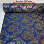 BROCADO LUREX ORO AZUL - TIENDA ONLINE TELAS Y MANTELES