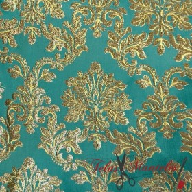 BROCADO LUREX ORO VERDE - TIENDA ONLINE TELAS Y MANTELES