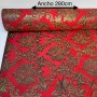BROCADO LUREX ORO ROJO - TIENDA ONLINE TELAS Y MANTELES