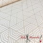 LONETA GEOMETRICA PITAGORAS BEIGE - TIENDA ONLINE TELAS Y MANTELES