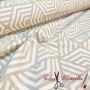 LONETA GEOMETRICA PITAGORAS BEIGE - TIENDA ONLINE TELAS Y MANTELES