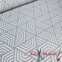 TELA ANTIMANCHAS GEOMETRICA GRIS - TIENDA ONLINE TELAS Y MANTELES
