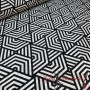 LONETA GEOMETRICA PITAGORAS GRIS - TIENDA ONLINE TELAS Y MANTELES