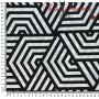 LONETA GEOMETRICA PITAGORAS GRIS - TIENDA ONLINE TELAS Y MANTELES