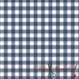 LONETA VICHY AZUL MEDIANO - TIENDA ONLINE TELAS Y MANTELES