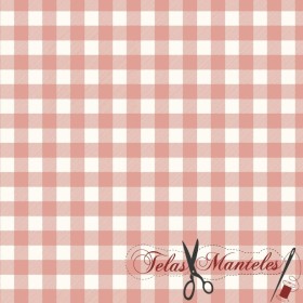 TELA ANTIMANCHAS VICHY ROSA MEDIANO - TIENDA ONLINE TELAS Y MANTELES