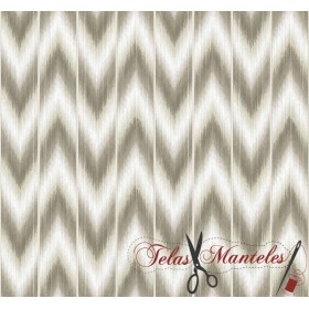 TELA ANTIMANCHAS MALLORQUINA IKAT BEIGE - TIENDA ONLINE TELAS Y MANTELES