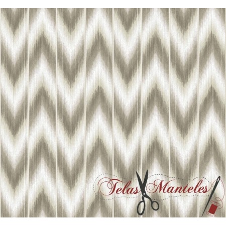 TELA ANTIMANCHAS MALLORQUINA IKAT BEIGE - TIENDA ONLINE TELAS Y MANTELES