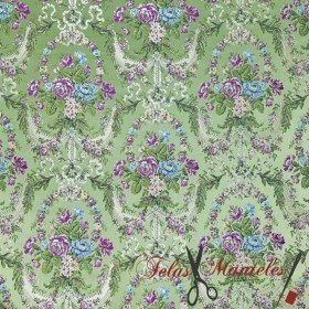 TELA FALLERA MOD RIBERA CORTE COMPLETO  - TIENDA ONLINE TELAS Y MANTELES