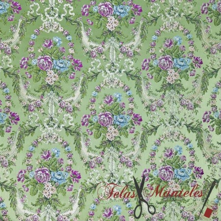 TELA FALLERA MOD RIBERA CORTE COMPLETO  - TIENDA ONLINE TELAS Y MANTELES
