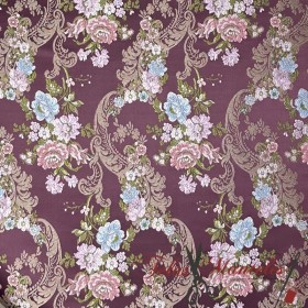 TELA FALLERA MOD ALMA BURDEOS CORTE COMPLETO  - TIENDA ONLINE TELAS Y MANTELES