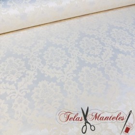 DAMASCO CRUDO NATURAL - TIENDA ONLINE TELAS Y MANTELES