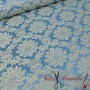 DAMASCO AZUL Y BEIGE - TIENDA ONLINE TELAS Y MANTELES