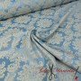 DAMASCO AZUL Y BEIGE - TIENDA ONLINE TELAS Y MANTELES