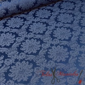 DAMASCO AZUL ZAFIRO - TIENDA ONLINE TELAS Y MANTELES