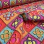LONETA FLOR PANOT MULTICOLOR - TIENDA ONLINE TELAS Y MANTELES