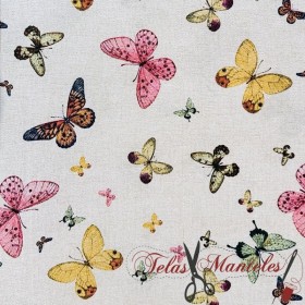 TELA MARIPOSAS  - TIENDA ONLINE TELAS Y MANTELES