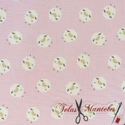 TEJIDO PIQUÉ ALGODÓN OVEJITAS - TIENDA DE TELAS ONLINE TELAS Y MANTELES