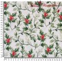 TELA ANTIMANCHAS NAVIDAD MUERDAGO  - TIENDA ONLINE TELAS Y MANTELES