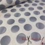 LONETA CÍRCULOS 3D GRIS - TIENDA ONLINE TELAS Y MANTELES