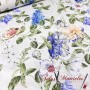 LONETA FLORAL AZUL - TIENDA ONLINE TELAS Y MANTELES