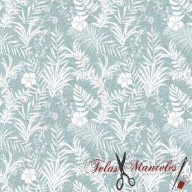 TELA ANTIMANCHAS PALMERAS AGUA - TIENDA ONLINE TELAS Y MANTELES
