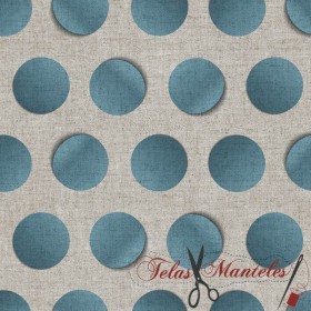 TELA ANTIMANCHAS CIRCULOS JADE - TIENDA ONLINE TELAS Y MANTELES