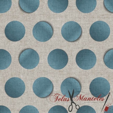 TELA ANTIMANCHAS CIRCULOS JADE - TIENDA ONLINE TELAS Y MANTELES