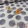 TELA ANTIMANCHAS CIRCULOS GRIS - TIENDA ONLINE TELAS Y MANTELES