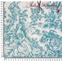 TELA ANTIMANCHAS TOILE JOUY TURQUESA - TIENDA ONLINE TELAS Y MANTELES