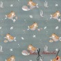 POPELIN SIRENAS MENTA - TIENDA ONLINE TELAS Y MANTELES