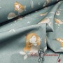 POPELIN SIRENAS MENTA - TIENDA ONLINE TELAS Y MANTELES
